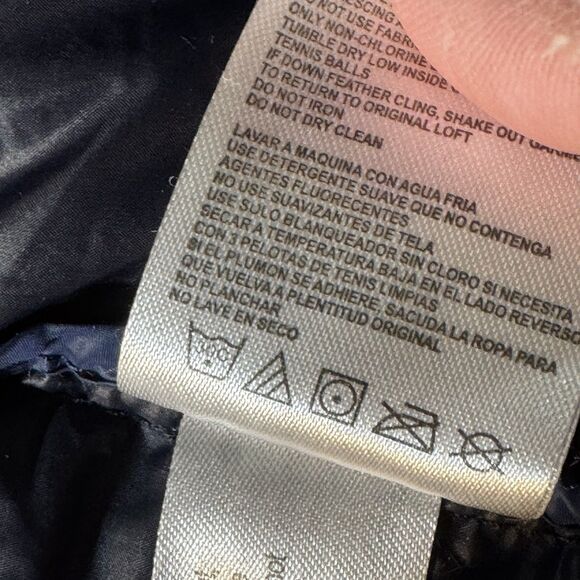 Calvin Klein Puffer Jacket Womens XXL Premium Down Long Packable Quilted Navy - Picture 11 of 13